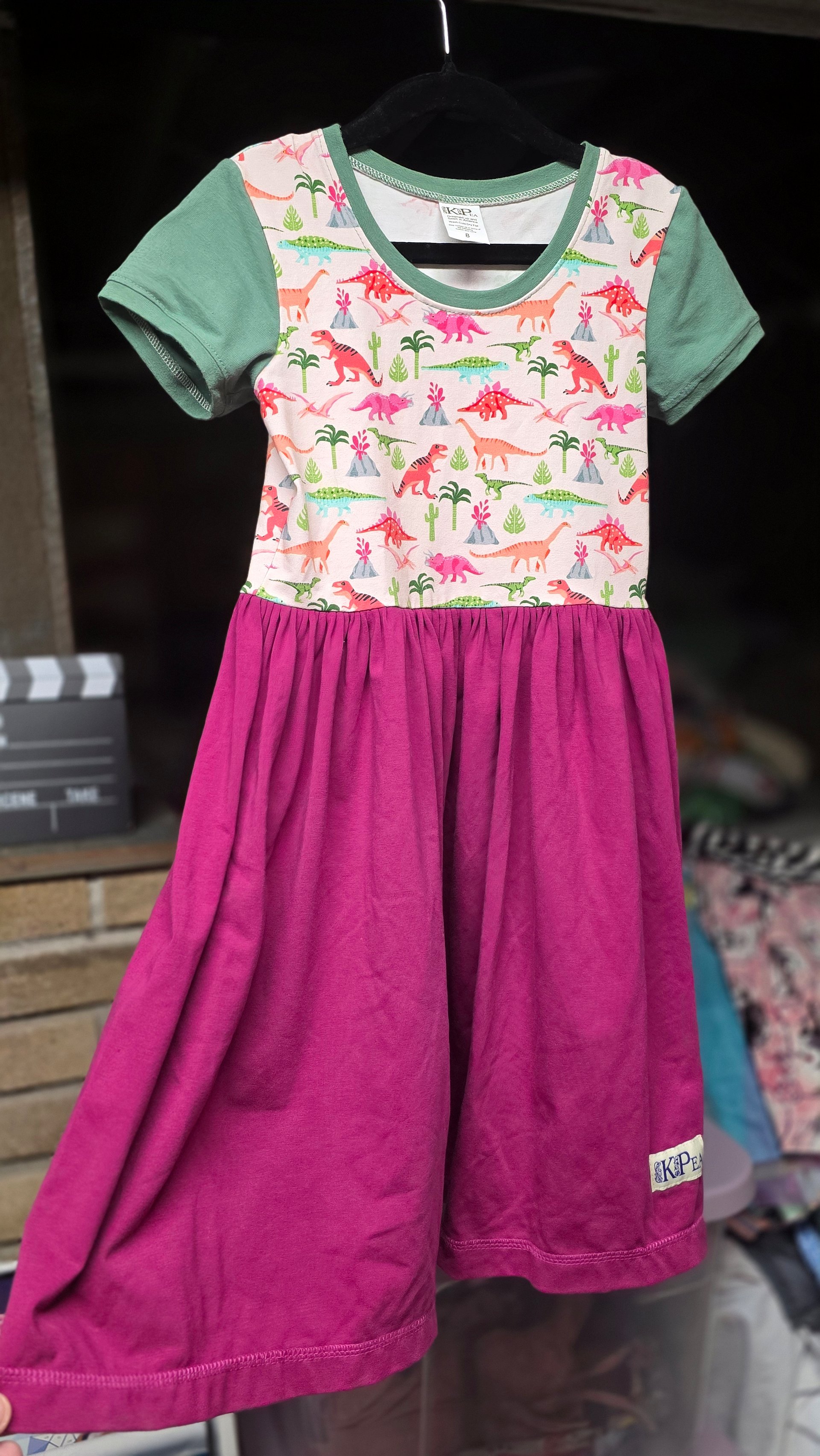 KPEA - Size 8 - GENTLY USED - Dino top dress product image (1)