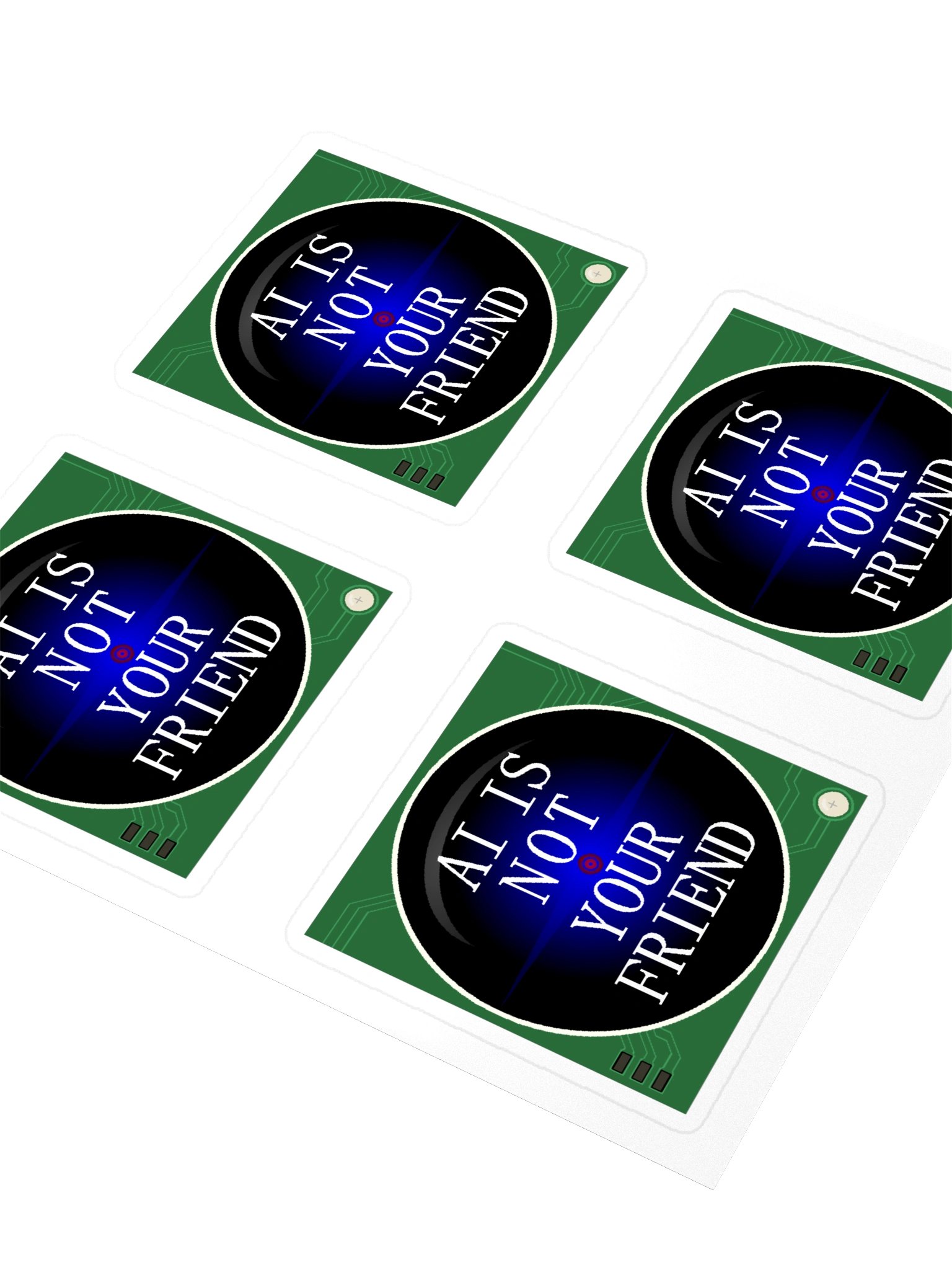 AI Is Not Your Friend - 4 sticker pack product image (3)