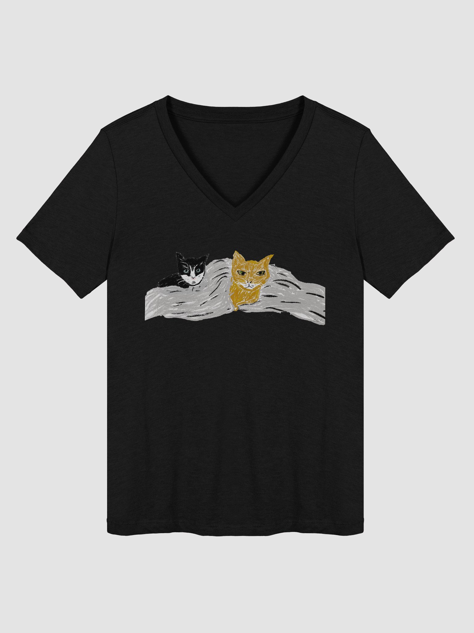 The Kitties Relaxed V-Neck Tee product image (1)