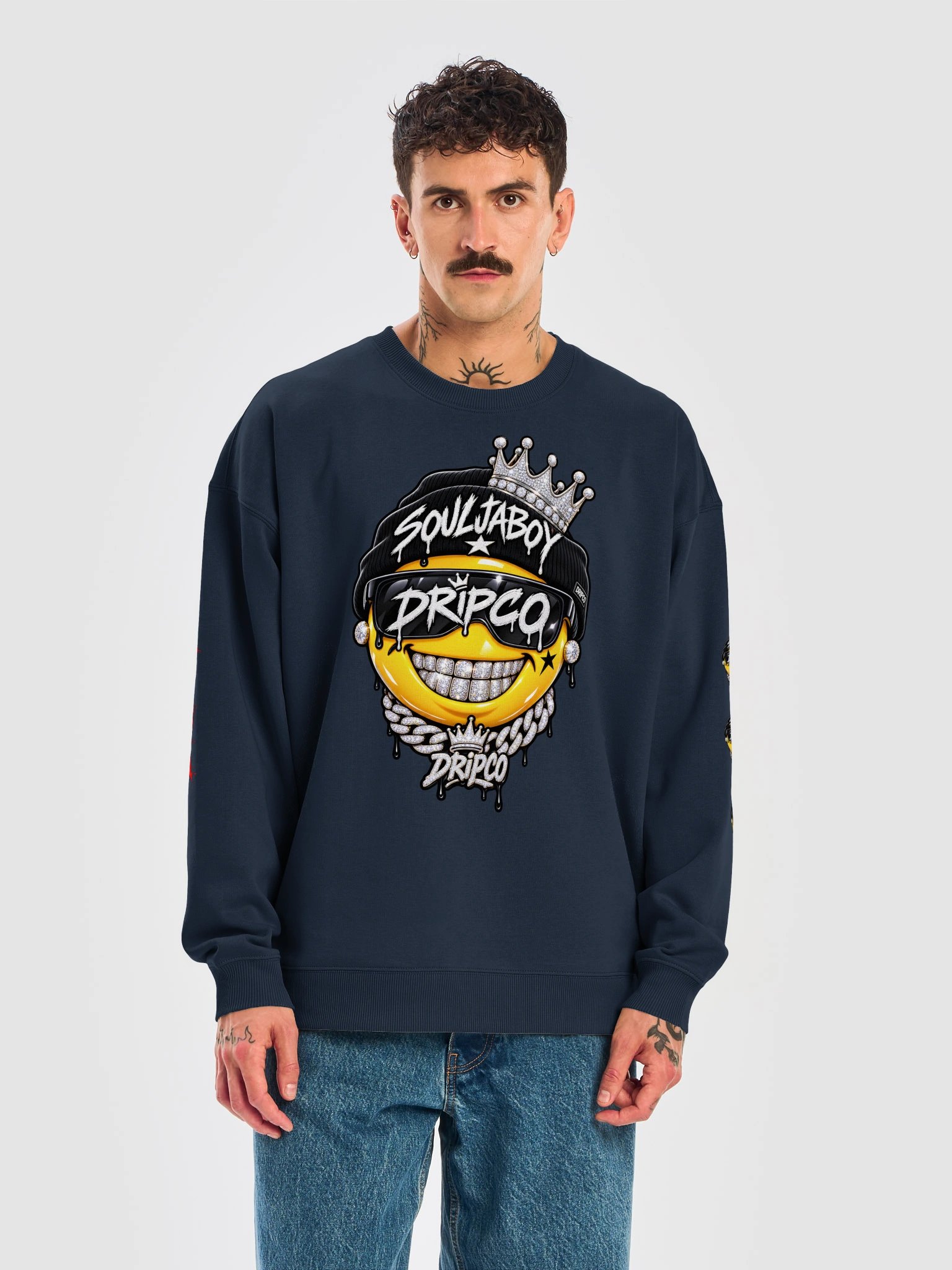 Dripco Crown Smiley Oversized Sweatshirt product image (3)