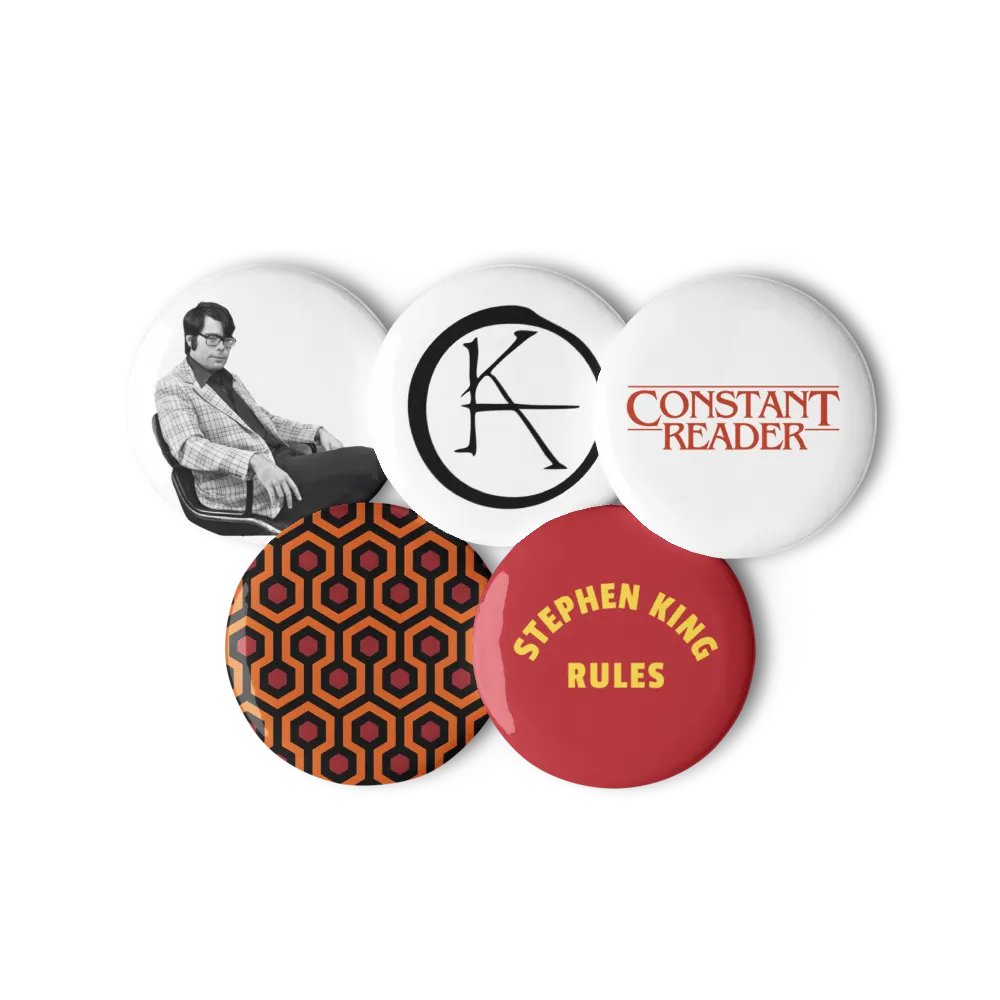 Stephen King Constant Reader Fan Button Pins Set product image (1)