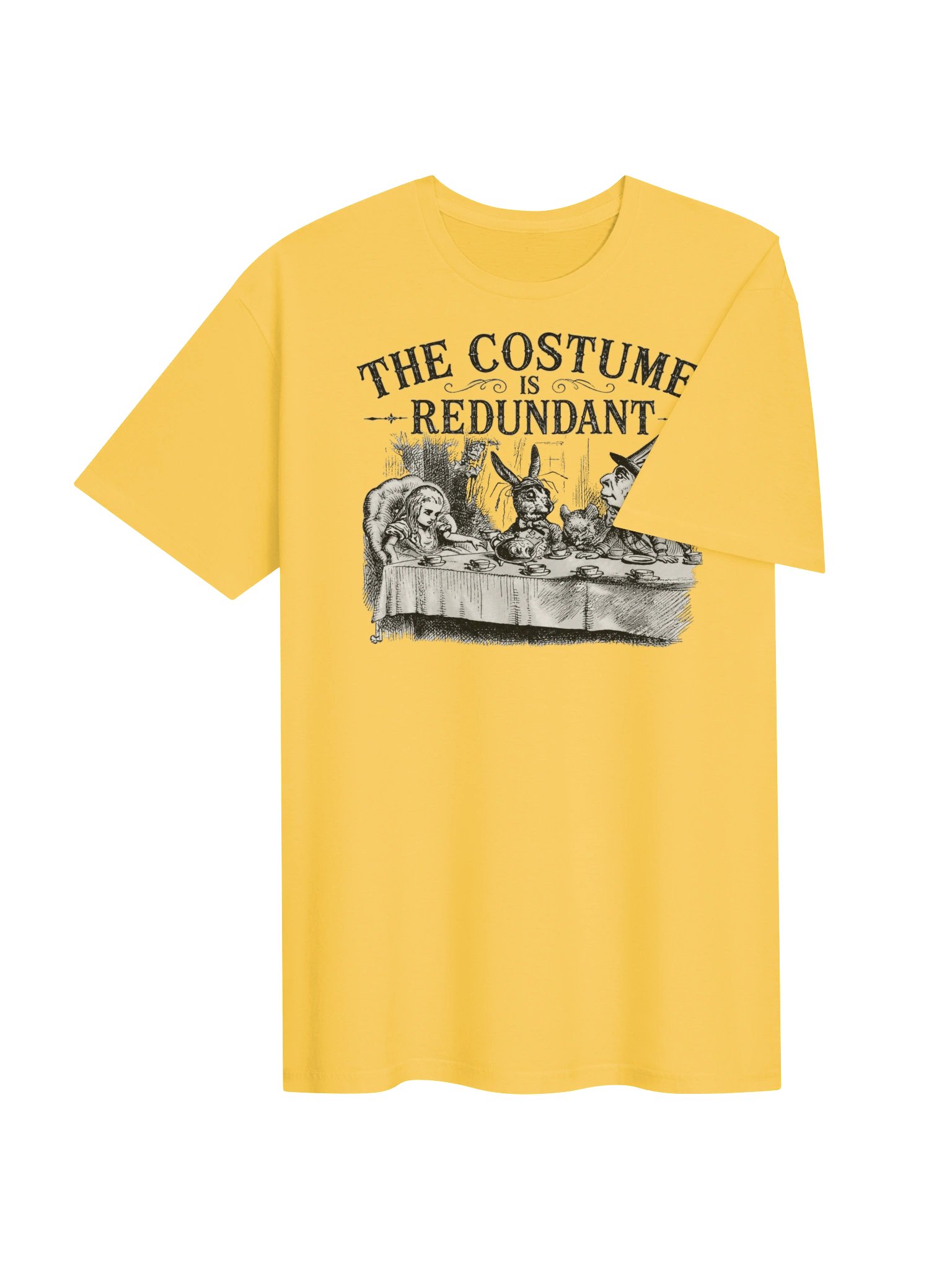 THE COSTUME IS REDUNDANT, Alice Tea Party, Halloween Unisex Cotton Softstyle T-Shirt product image (4)