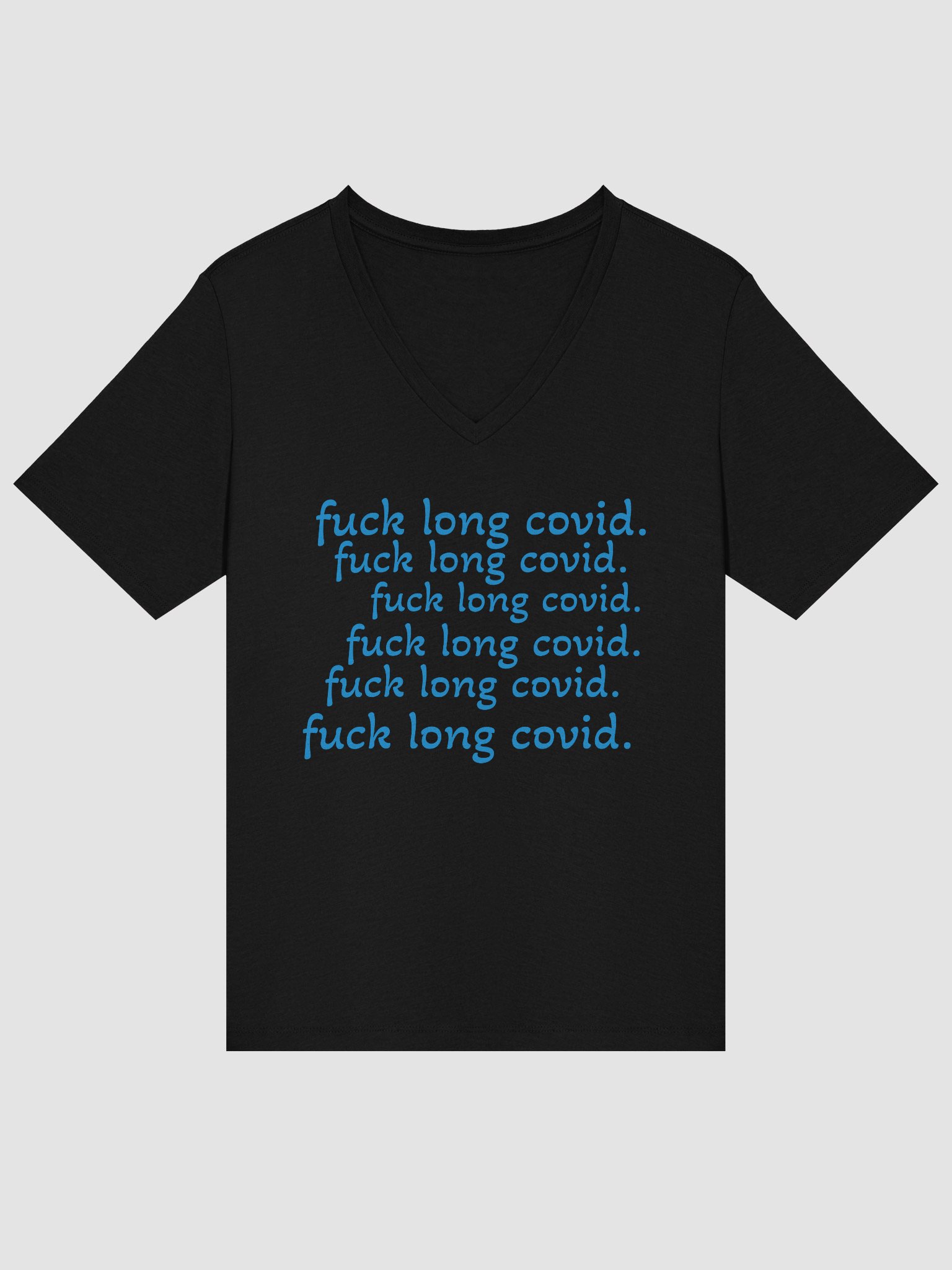 F*ck Long Covid Relaxed V-Neck Tee product image (14)