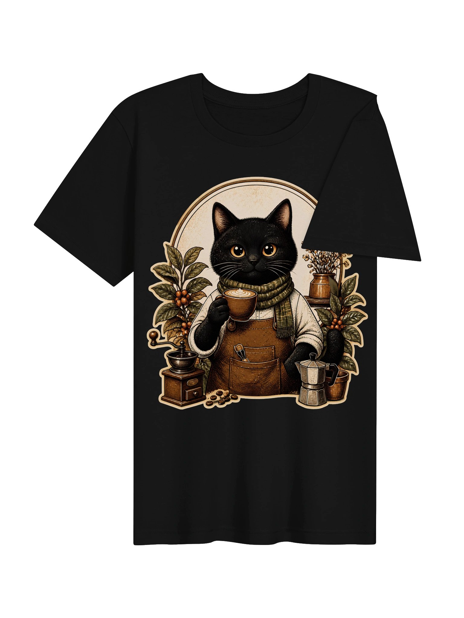 Vintage Black Cat Coffee Club T-Shirt | Cozy Coffee Lover Shirt | Retro Cat Cafe Graphic Tee product image (24)
