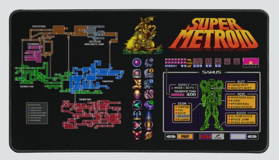 Map & Samus Desk Mat (12 x 22) product image (1)