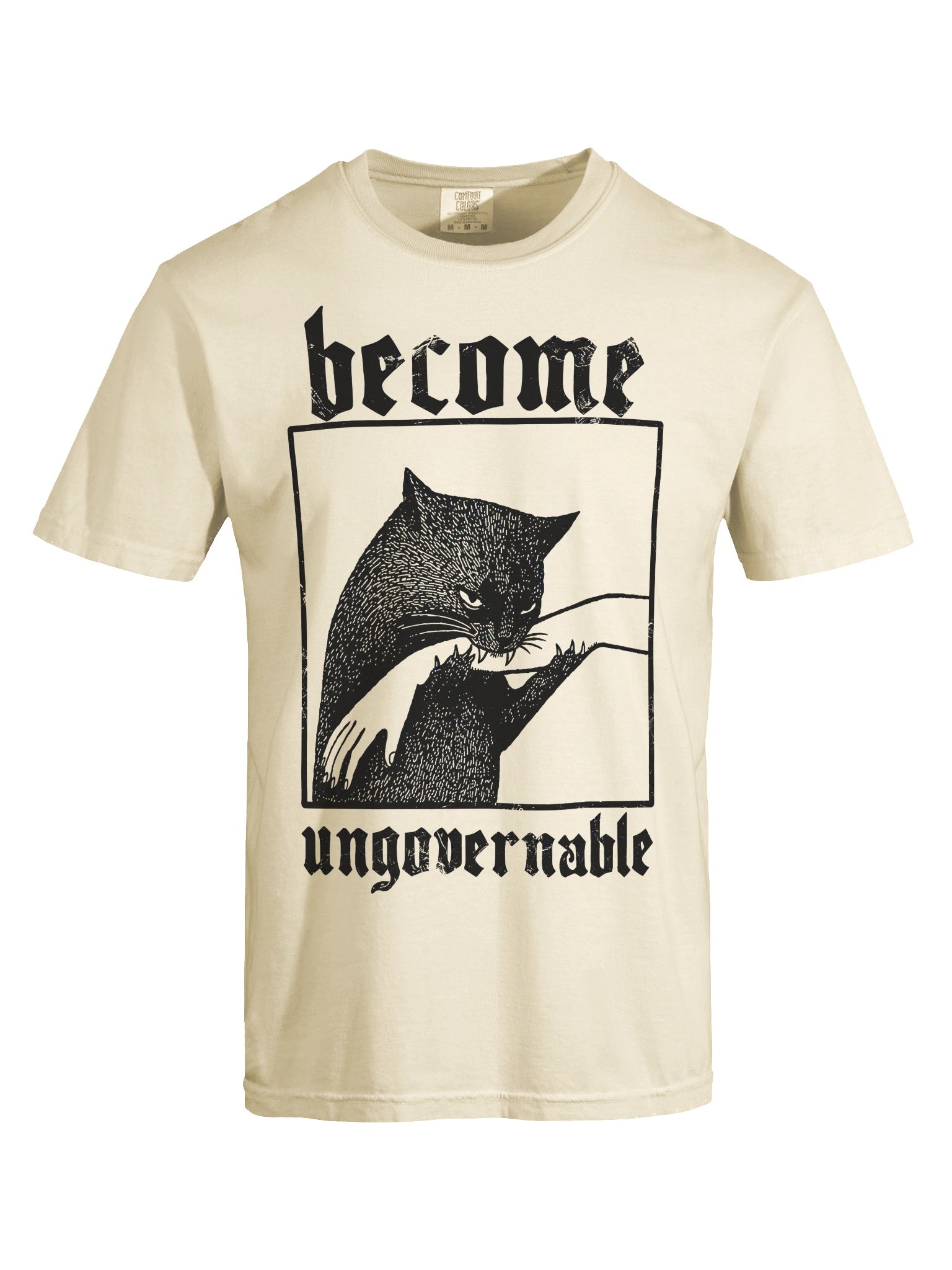 Black Cat Shirt, Comfort Colors Funny Cat Graphic Tee, Goth Alternative T-Shirt, Unisex product image (57)