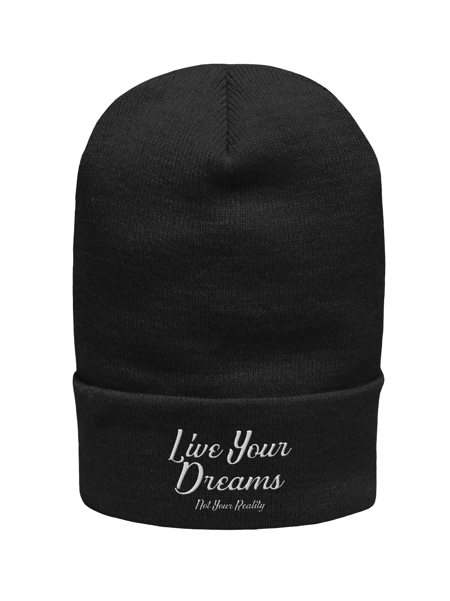 Live Your Dreams, Not Your Reality™ Cuffed Beanie product image (2)
