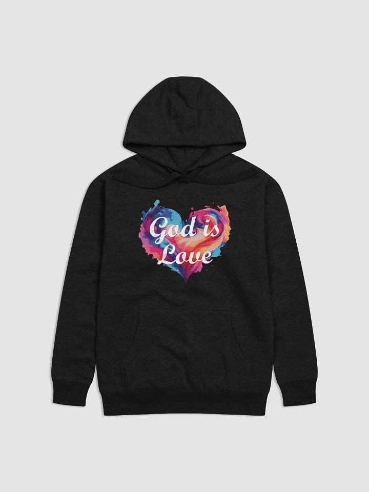 God is Love Swirling Heart Cotton Heritage Premium Hoodie product image (1)
