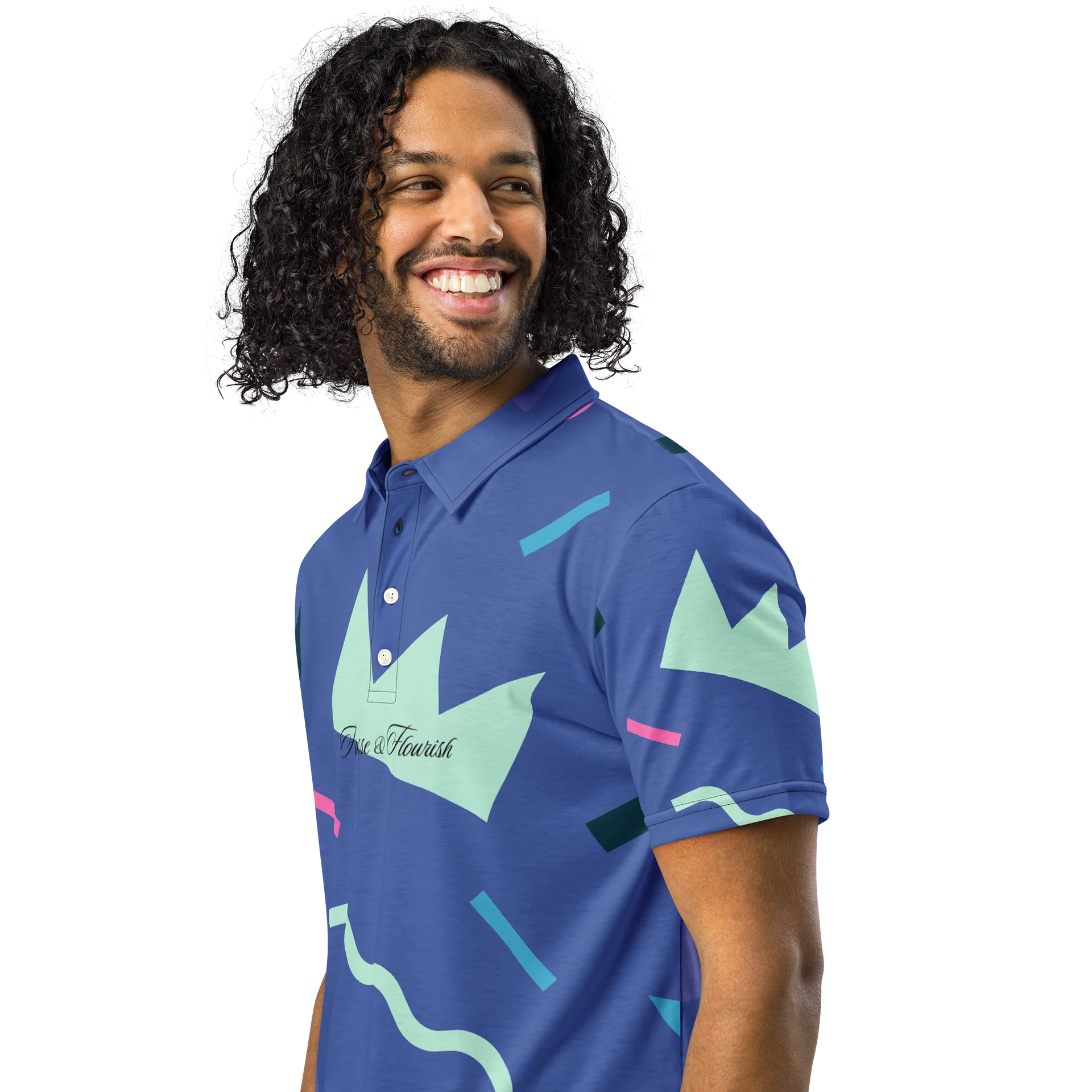 F&F Script 92 Crowns Slim Fit Polo Shirt product image (2)