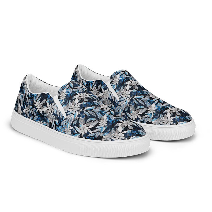 Blue White Garden Canvas Shoes product image (2)