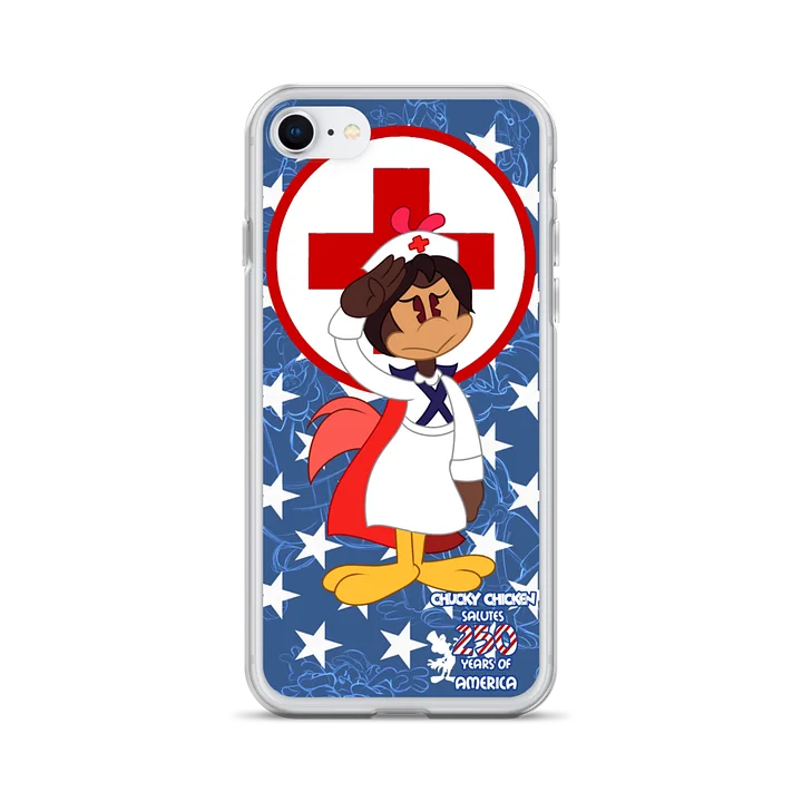 Chelsai Chicken Salutes Red Cross iPhone Clear Case product image (28)