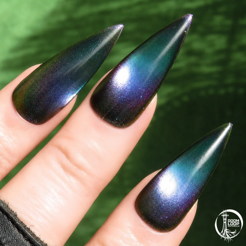 POOL MOOD - Green Teal and Violet High Contrast Magnetic Nail Polish product image (8)