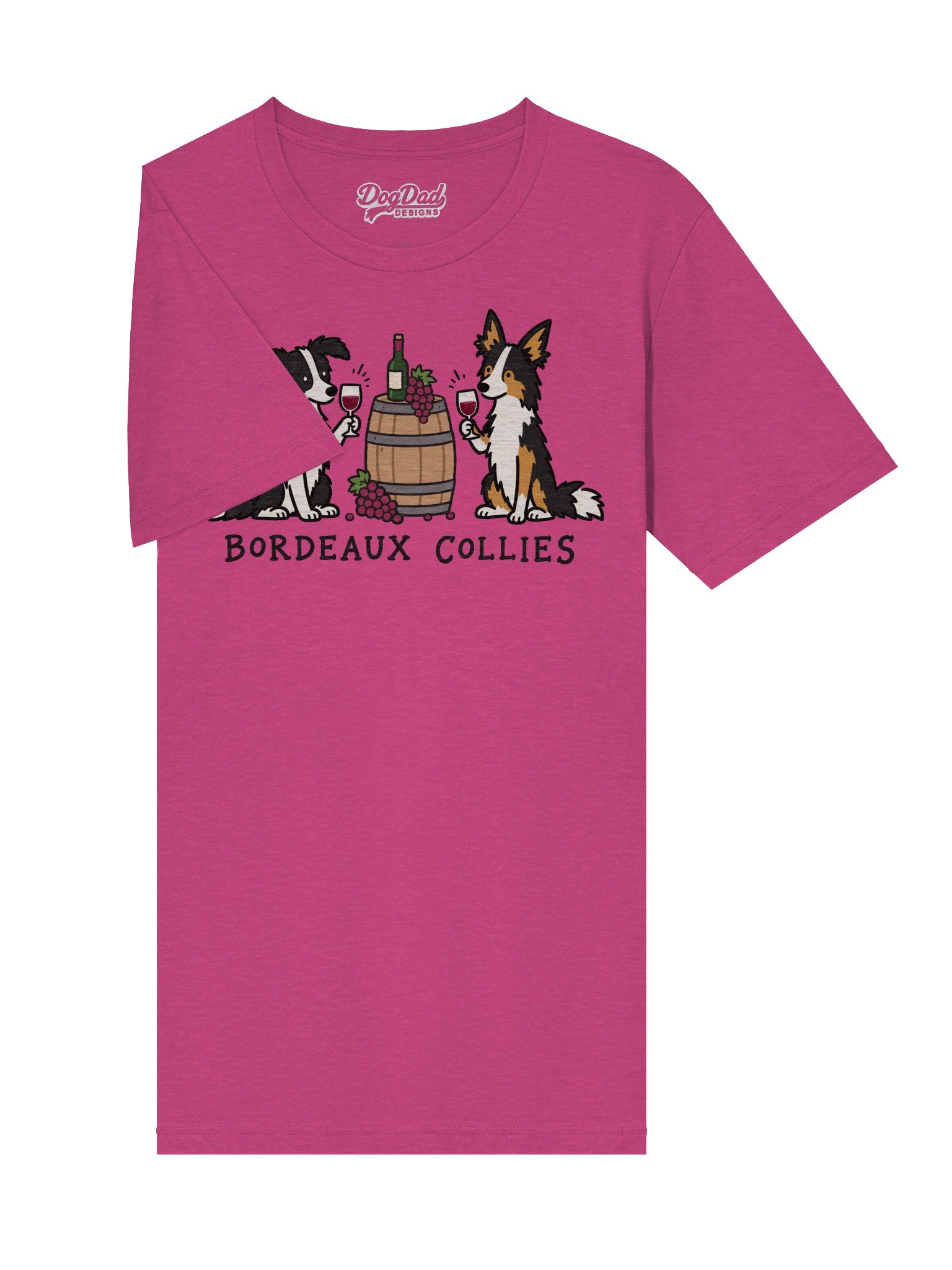 Bordeaux Collies Wine Lovers Dog T-Shirt product image (6)