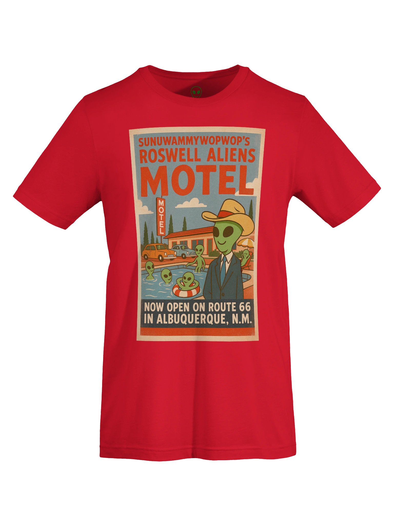 Route 66 Roswell Aliens Motel T-Shirt product image (7)