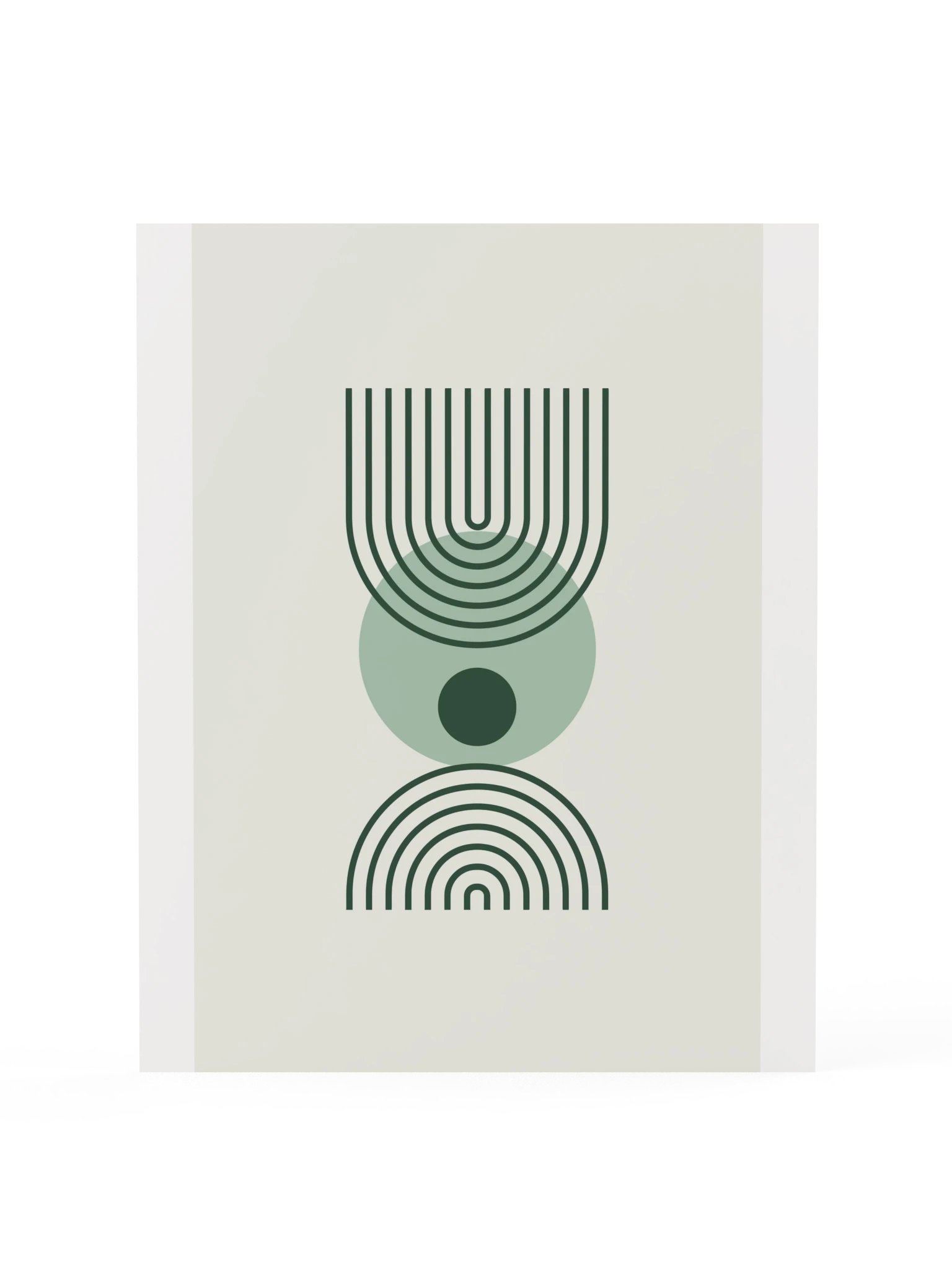 Green Line Arch Print | Boho Bathroom Wall Art product image (3)