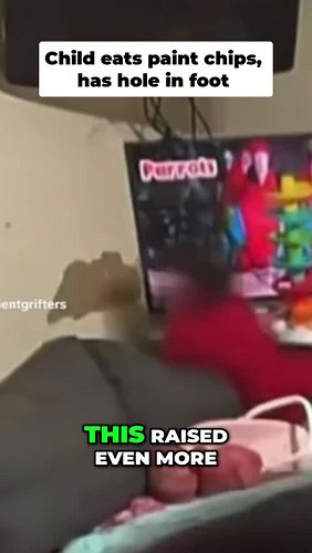 He is eating paint chips?!