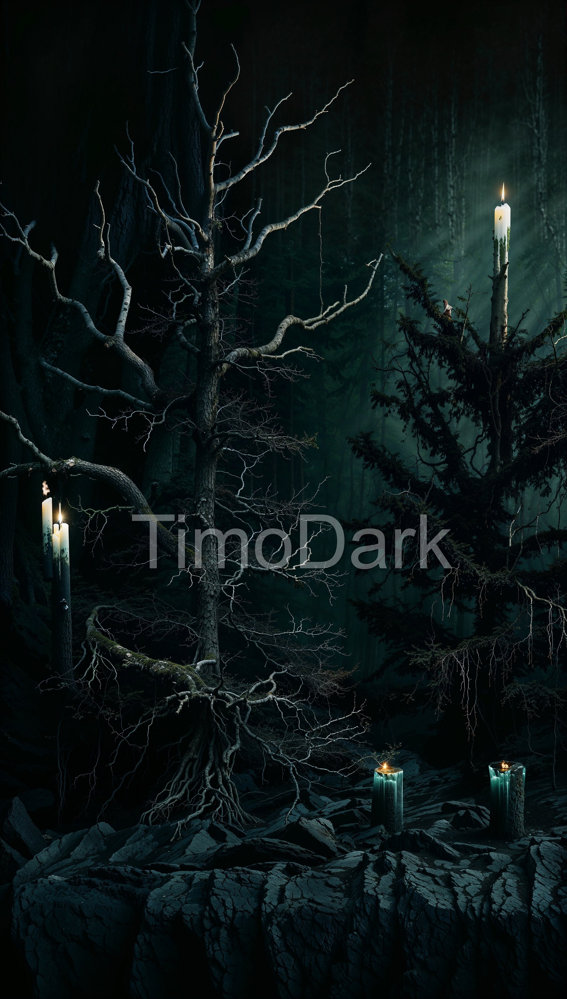 Black Christmas Phone Wallpaper product image (1)
