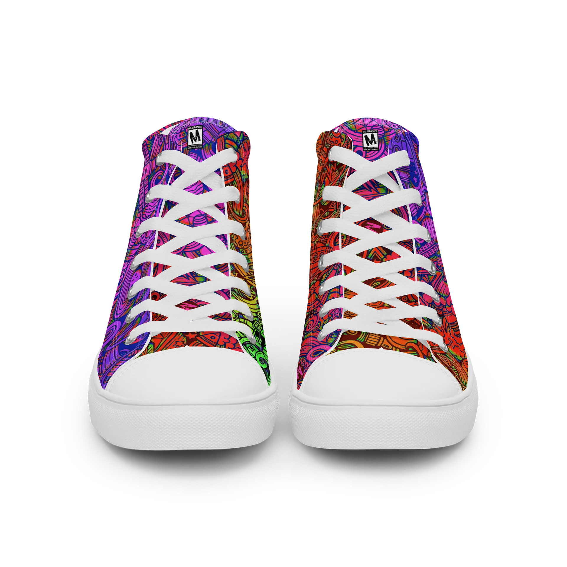 Rainbow Space Scribble - Women's High Tops | #MadeByMELO product image (10)