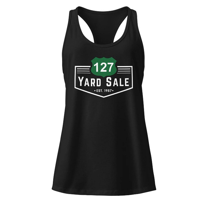 127 Yard Sale (2025) Vintage - Next Level Women's Racerback Tank Top - Black product image (1)