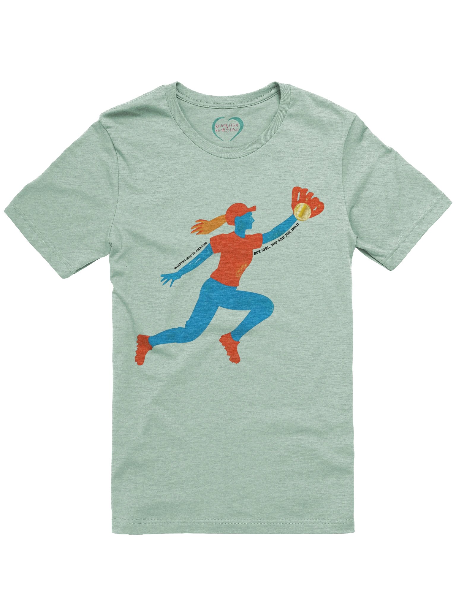 "Girl, You Are The Gold" Baseball/Softball tee product image (7)