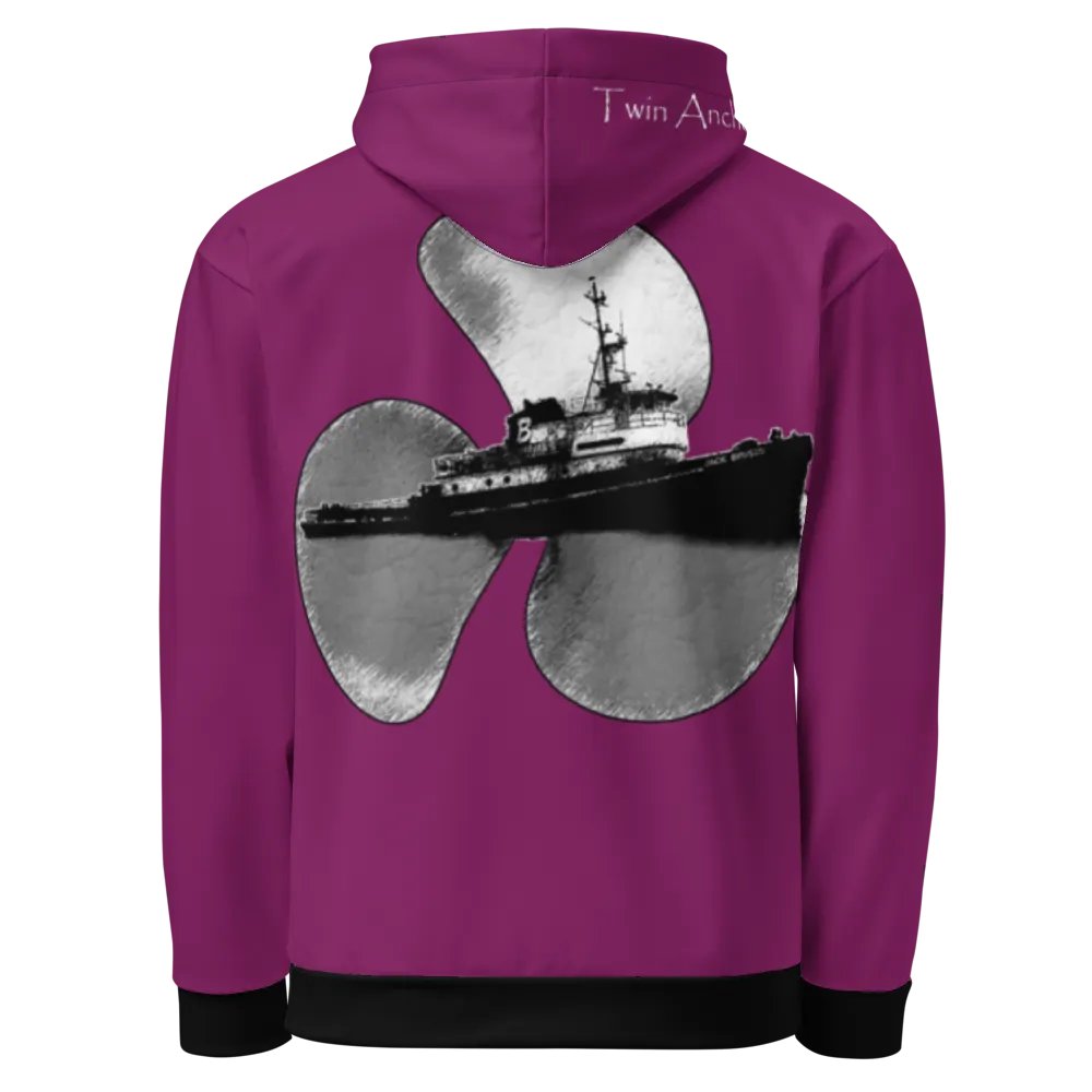 3 Prop & Jack Brusco Tug (Eggplant) – Performance Marine Wear | Twin Anchor Apparel North Current Line product image (1)