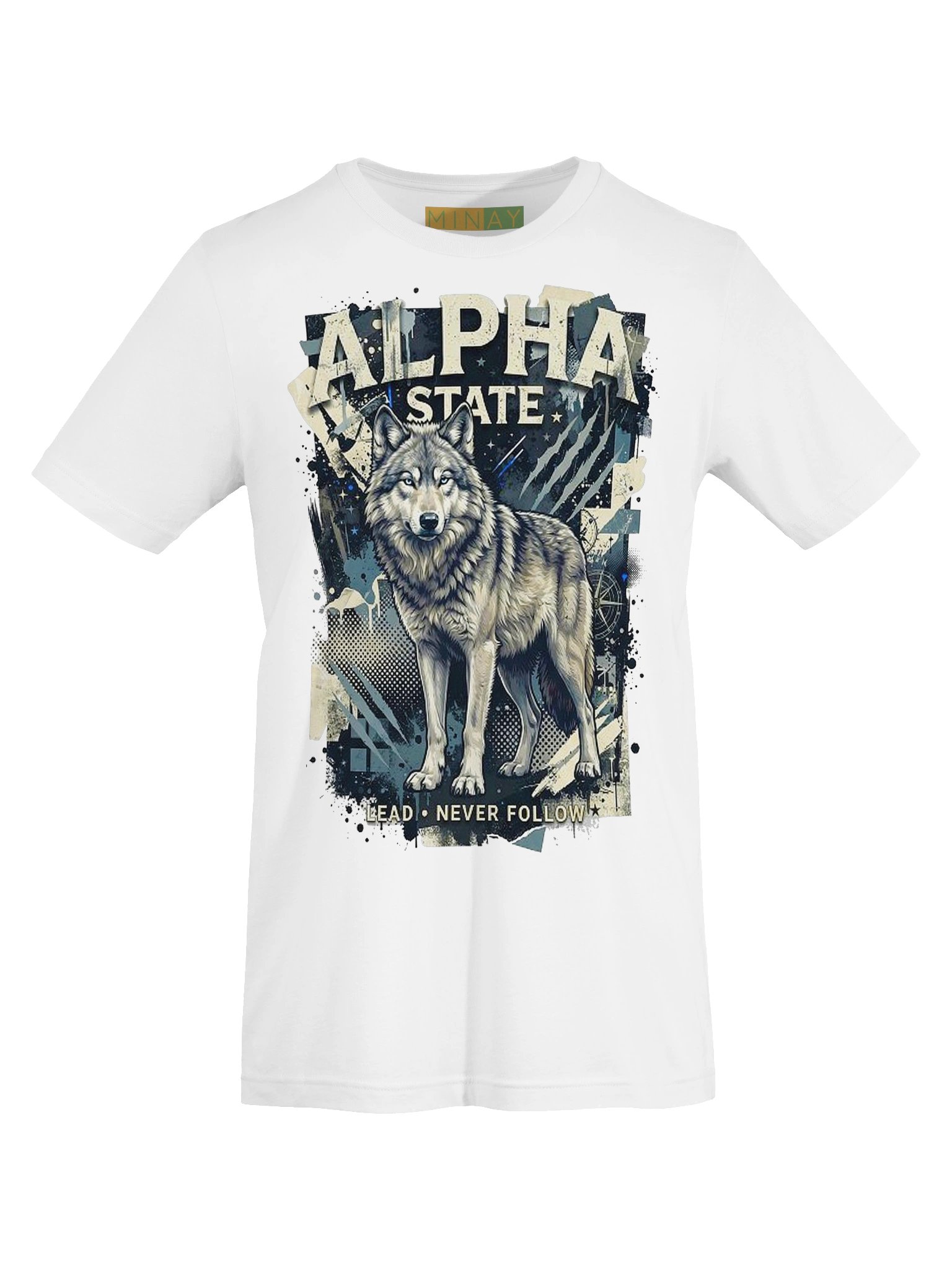 Alpha State Wolf Grunge Graphic Premium Supersoft Tee product image (105)