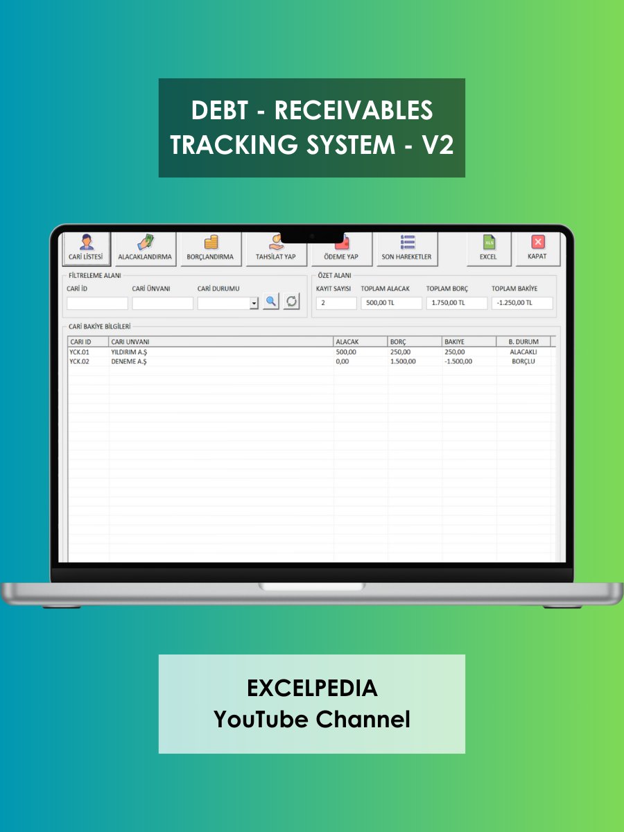 BORÇ ALACAK TAKİP SİSTEMİ - V2 product image (1)