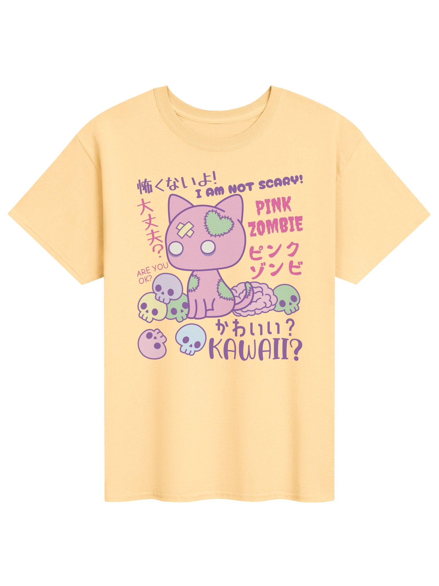 Pink Zombie Cat - Unisex Adult Heavyweight T-shirt product image (1)