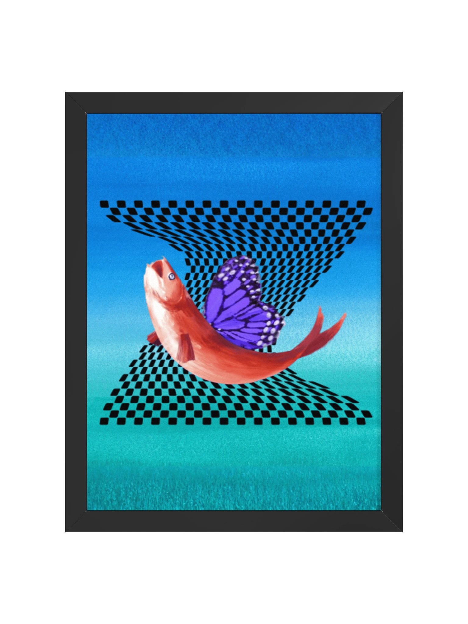 AGAINST THE FLOW | Framed Art Print product image (1)