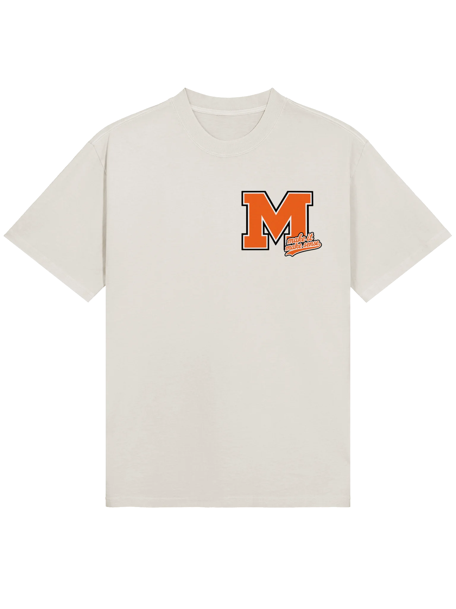 Make It Make Sense Orange Oversized Tee product image (1)
