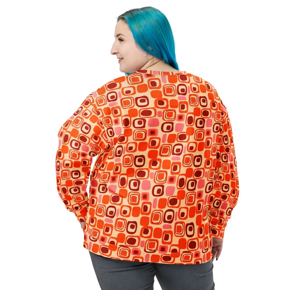 Mid-Century Pattern Orange Sweatshirt product image (12)