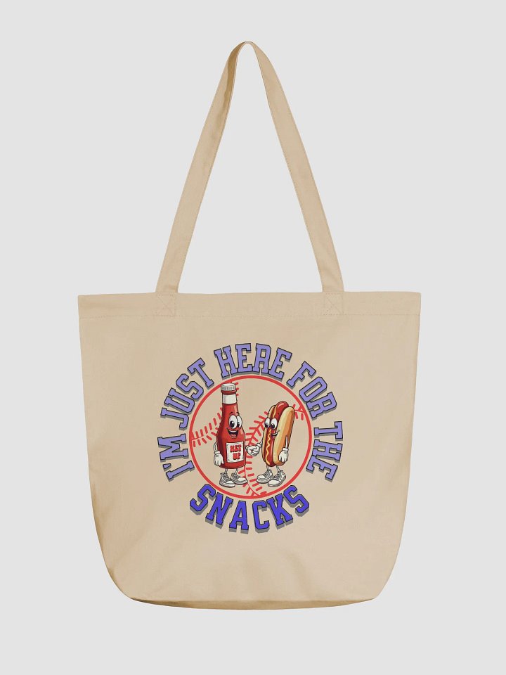 Im Just Here For The Snacks Baseball Lovers Eco-Friendly Tote Bag product image (5)