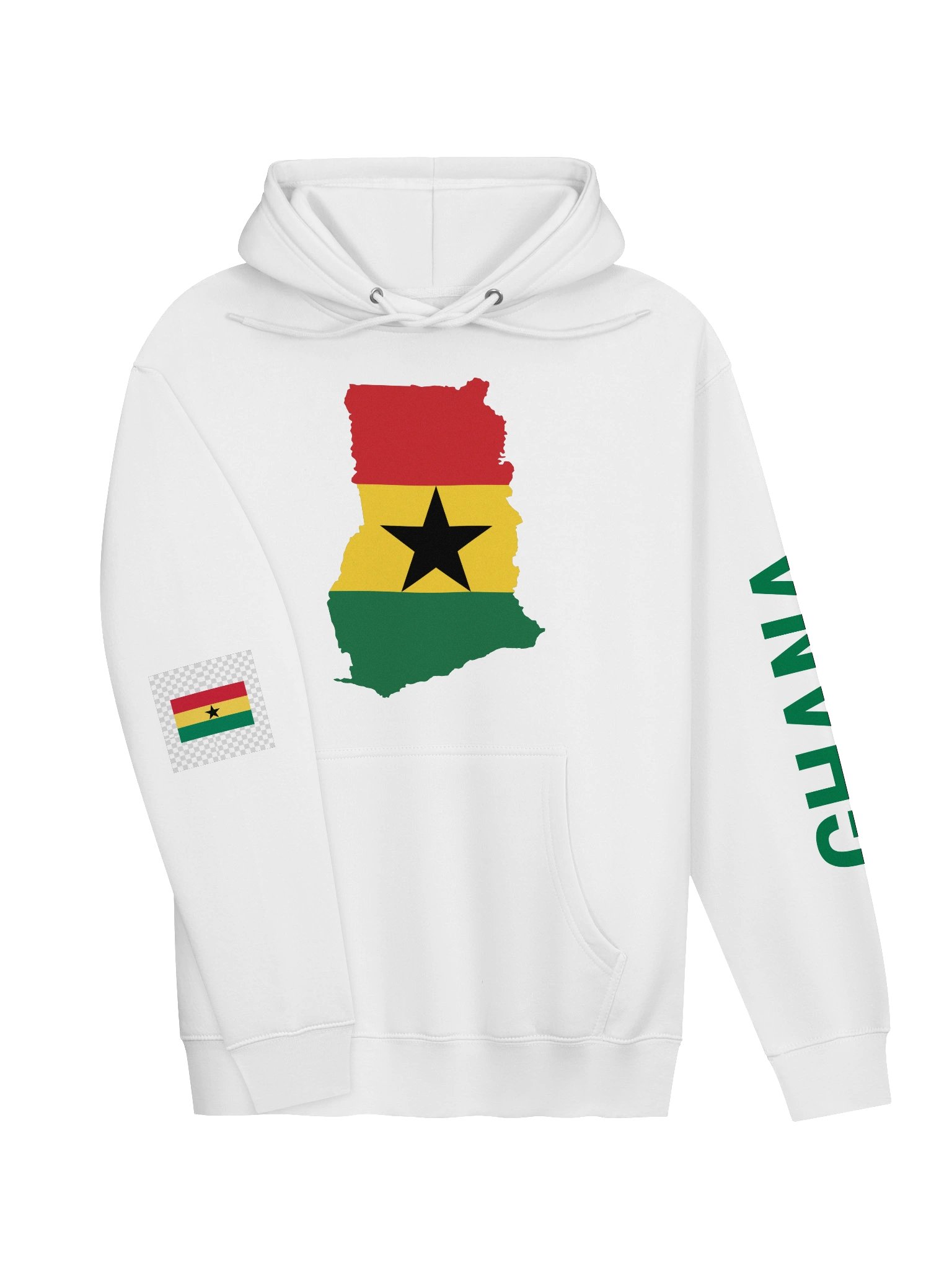 Official Ghana 2026 World Cup Flag Hoodie - "Black Star" Heritage Edition - Premium Hoodie product image (14)
