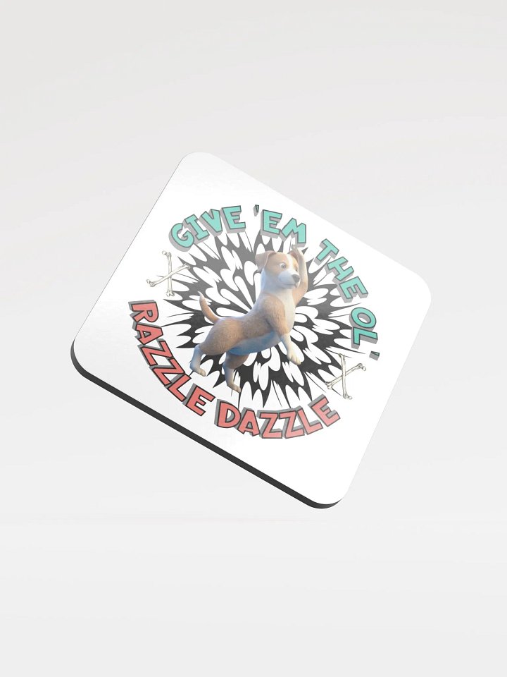 Razzle Dazzle Dog Dance Cork Coaster product image (2)