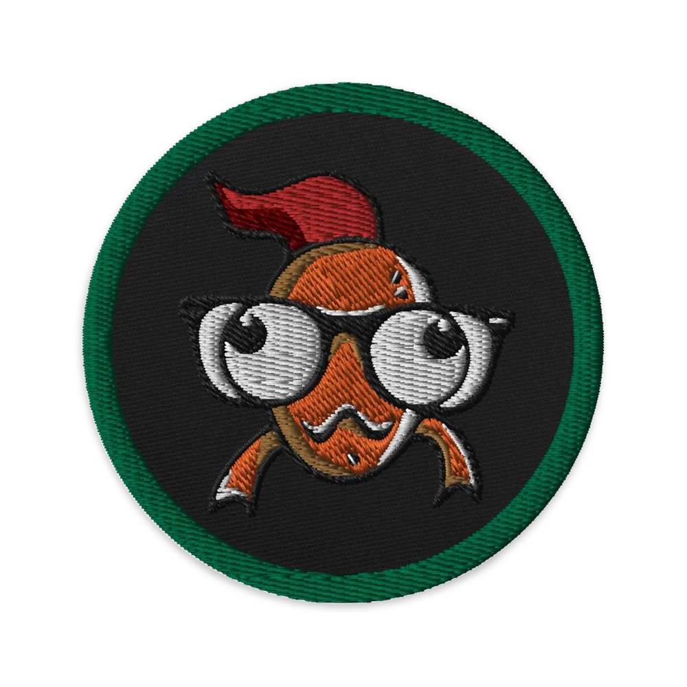 FEESH Logo Circle Patch [green border] product image (1)