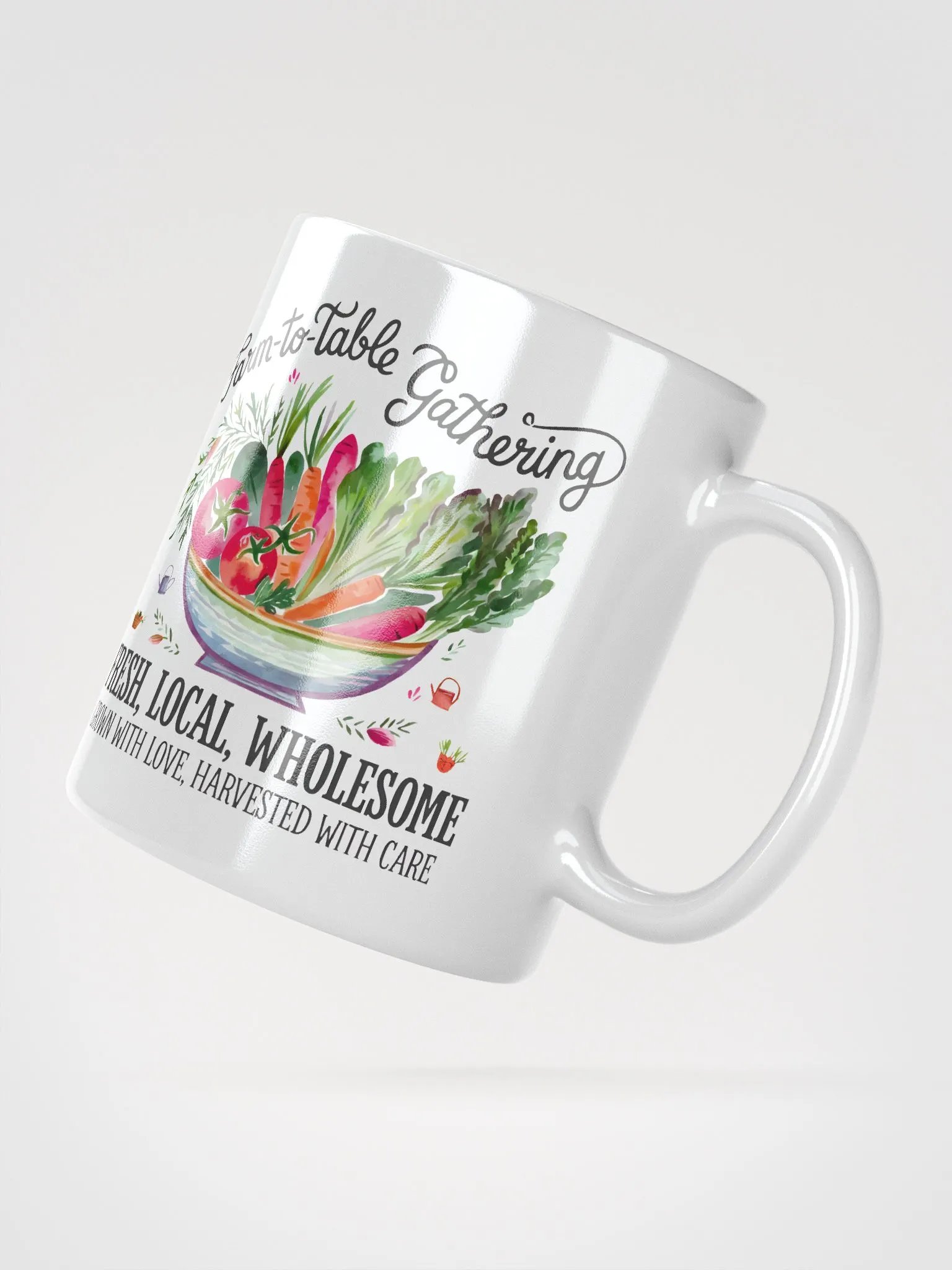 Farm to Table Gathering White Glossy Mug product image (4)