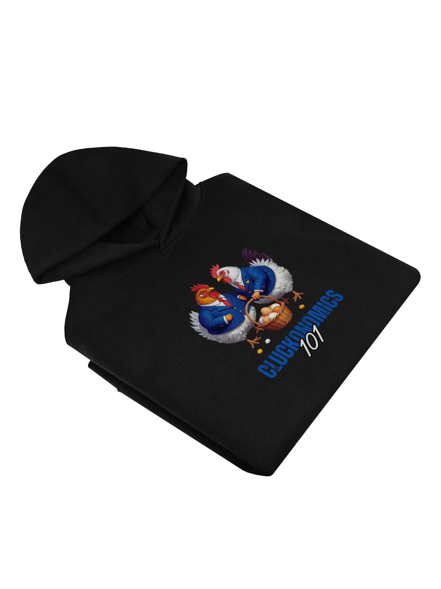 Cluckonomics 101 - Humorous Easter Black Hoodie product image (4)