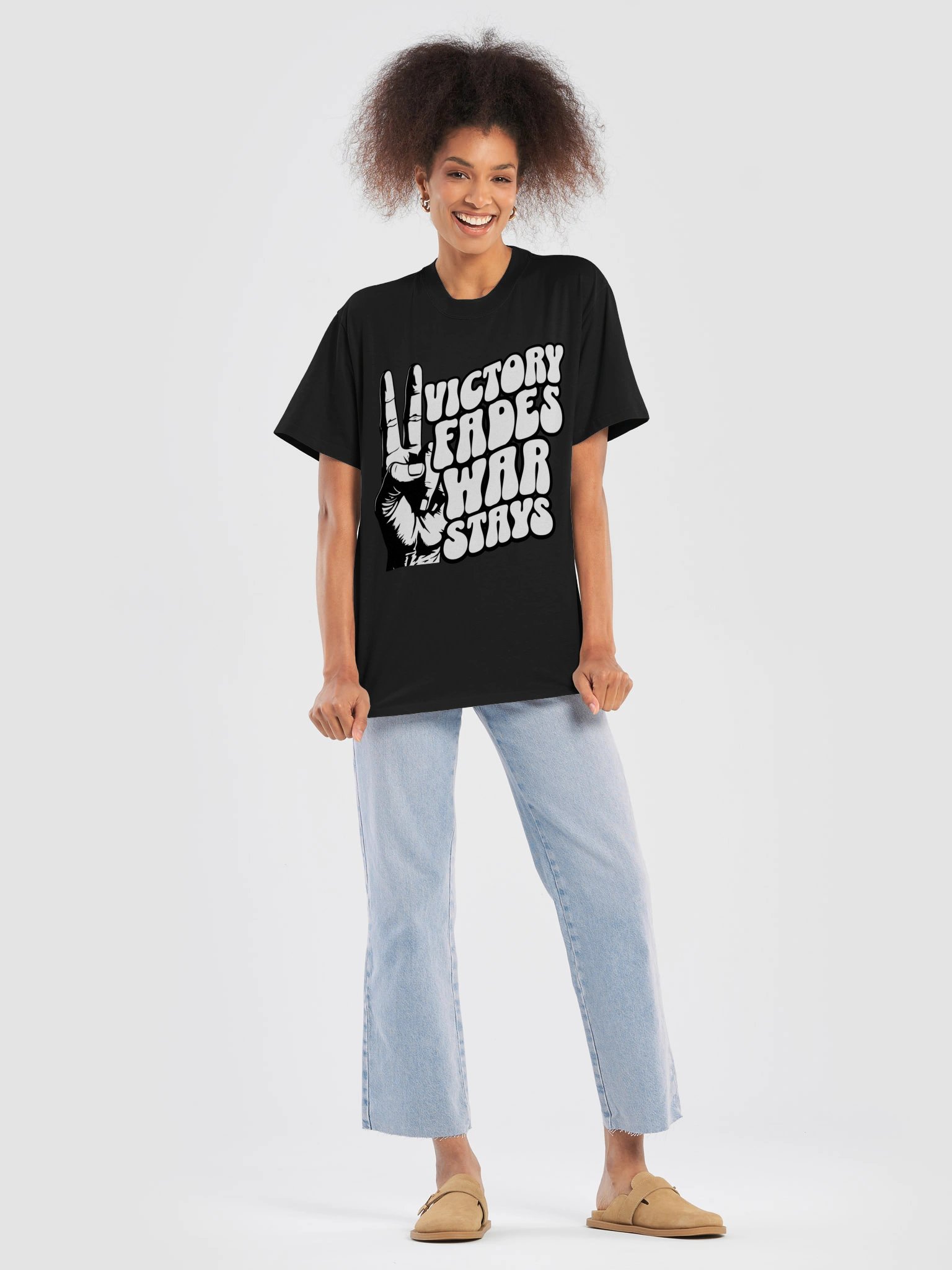 VICTORY FADES WAR STAYS — Oversized Tee product image (5)