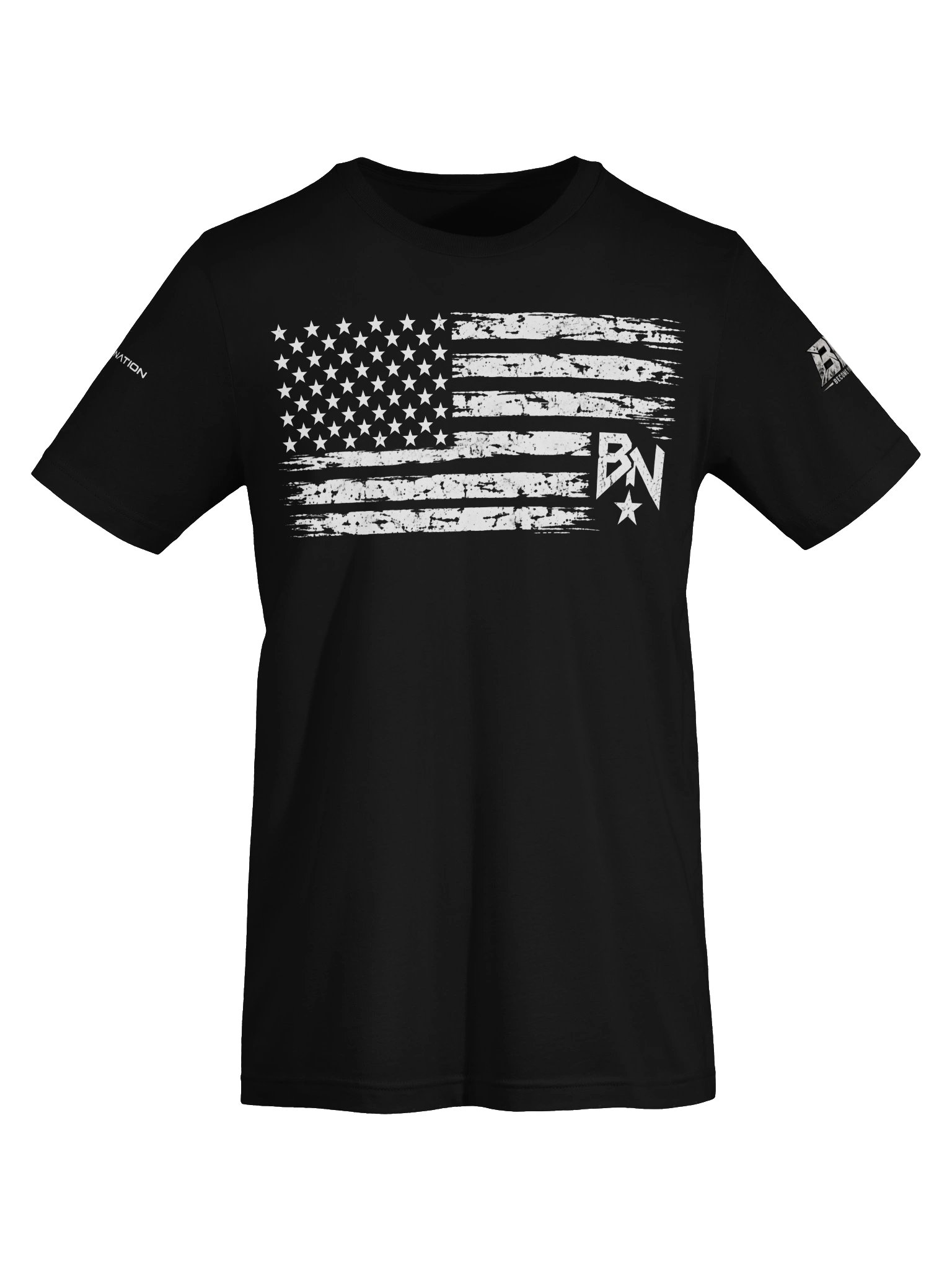 Beast Nation | Distressed American Flag Tee White product image (5)