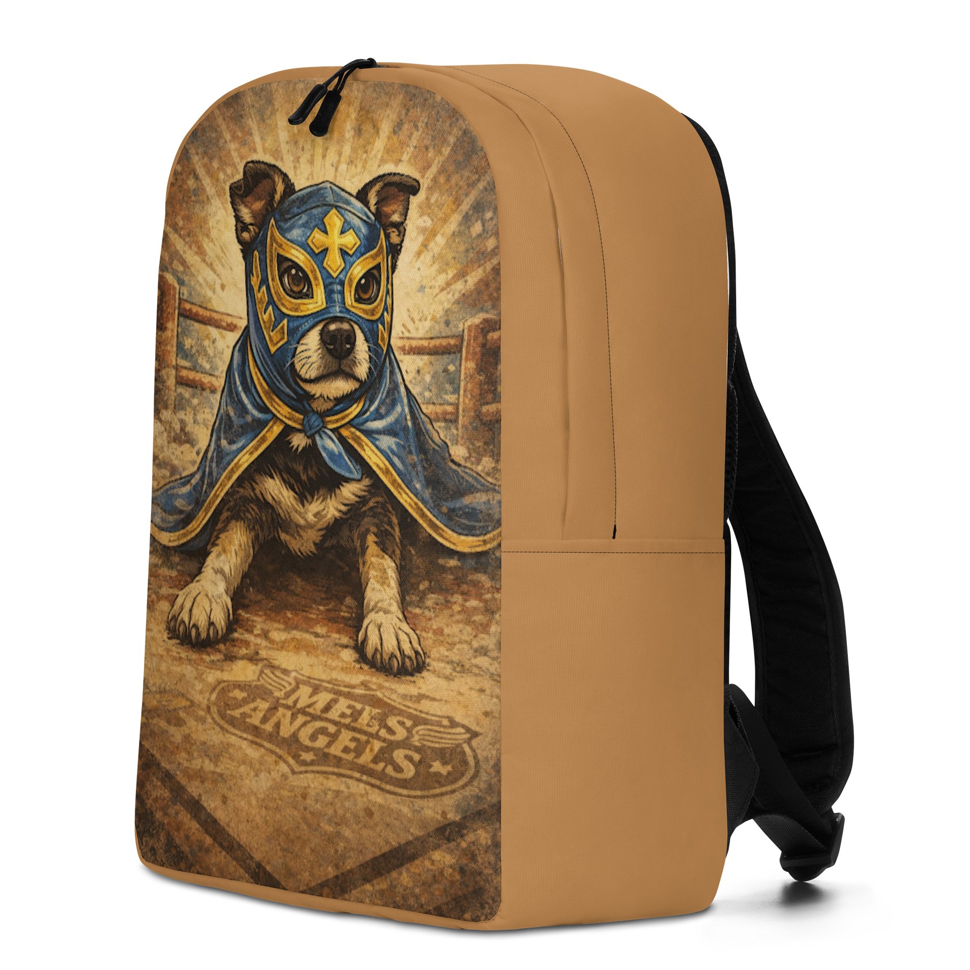 Los Guardianes Luchadores All-Over Print Backpack – Vintage Lucha Libre Dog Travel & School Bag product image (5)