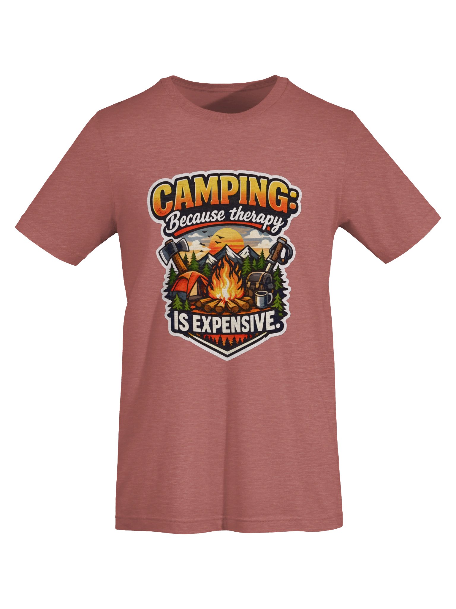 Camping Because Therapy Is Expensive Tee product image (31)