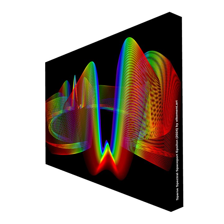 Sparse Spectral Spaceport Epsilon - Diffraction Curves Physics Art Canvas Print product image (2)