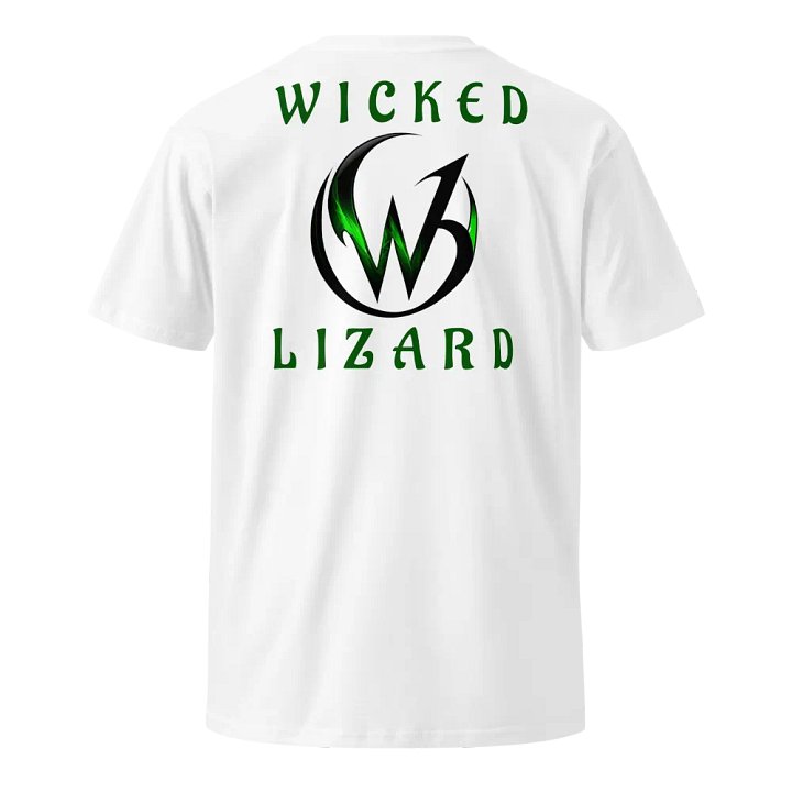 WICKED LIZARD ("W" LOGO) TEE, GREEN LETTERS Unisex Premium T-Shirt product image (9)