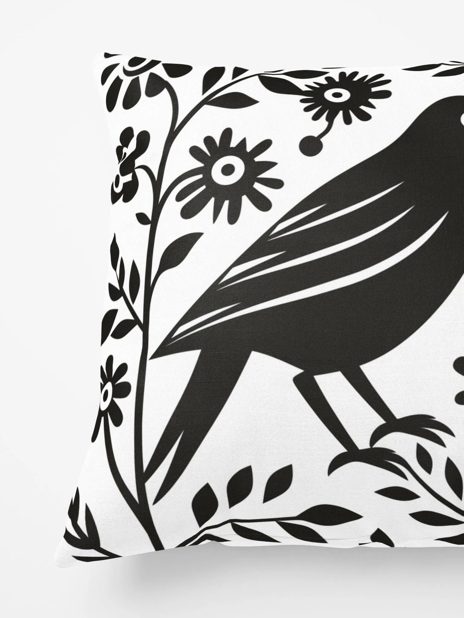 COZY PILLOW - CROW & FLOWERS product image (3)