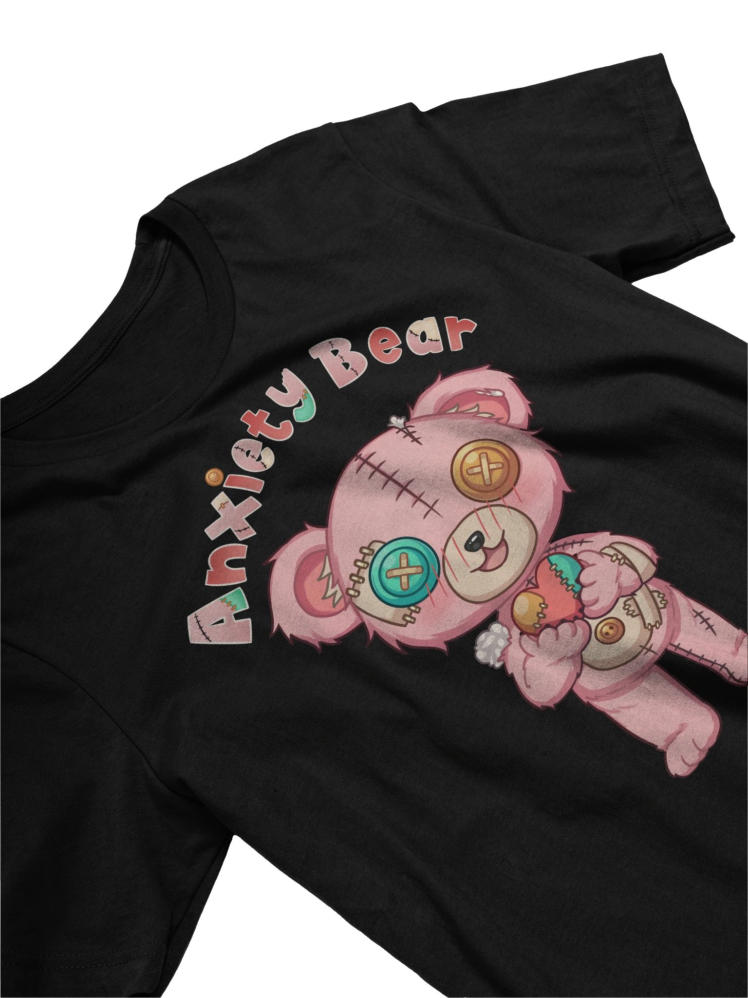 Anxiety Bear Heart Unisex T-shirt product image (20)