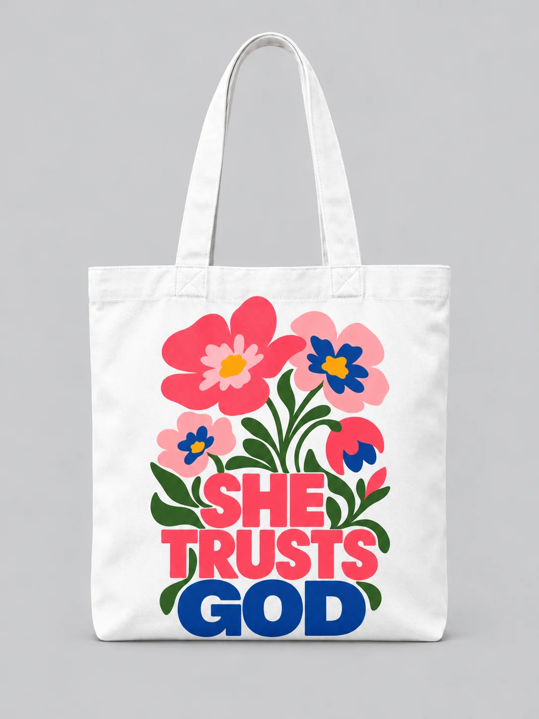 She Trusts God PNG – Christian Floral Shirt Design product image (4)