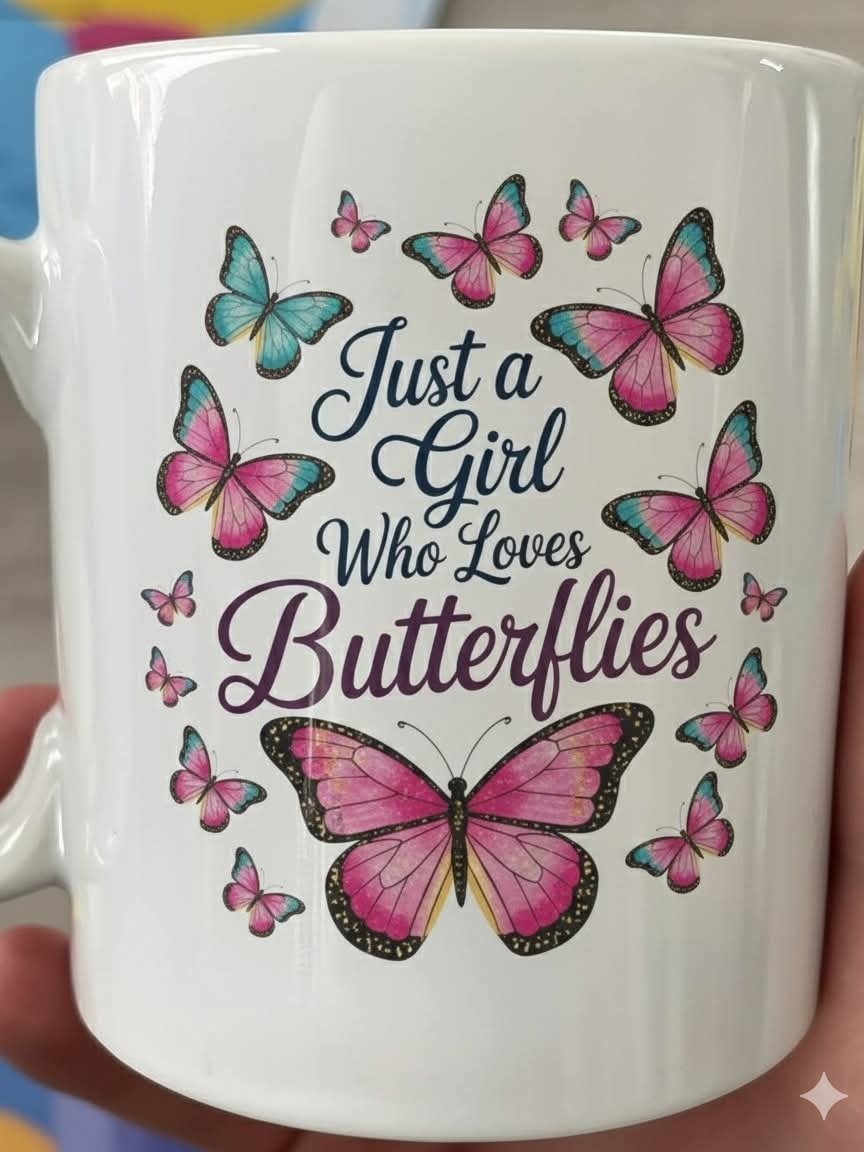 Butterfly Bliss White Glossy Mug product image (1)