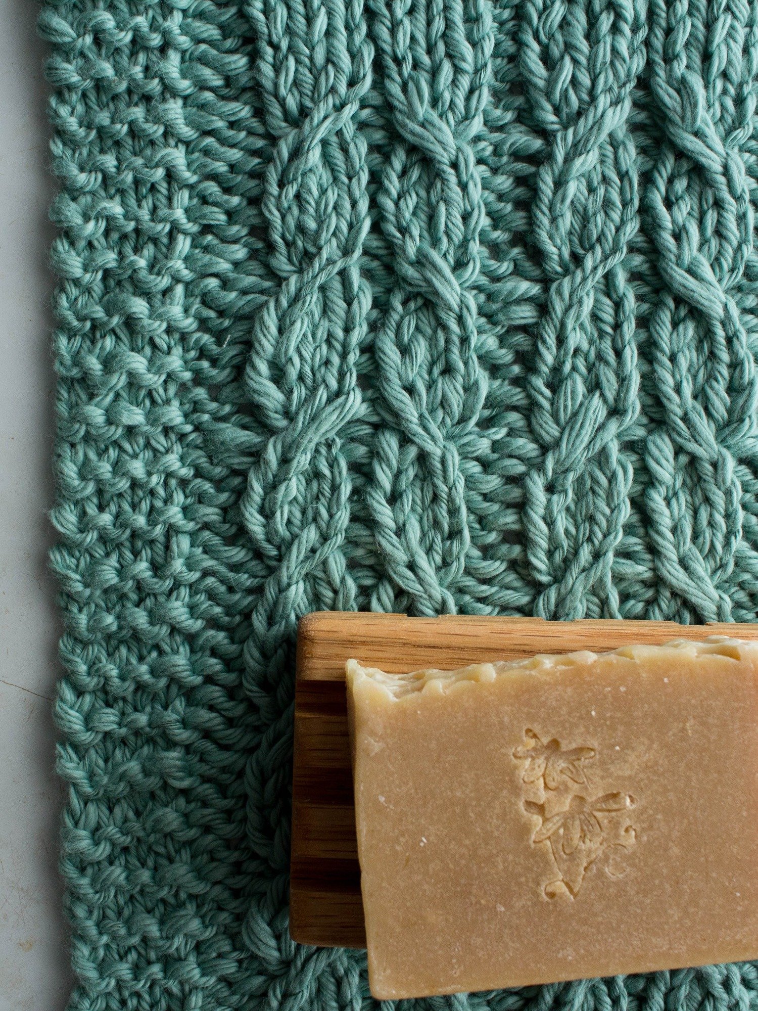 Twin Cables Dishcloth Knitting Pattern - Jovial product image (3)