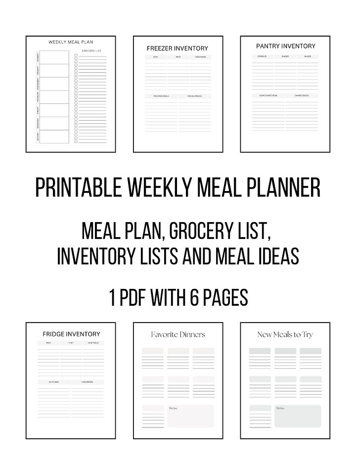 Meal Planner - Printable PDF product image (1)