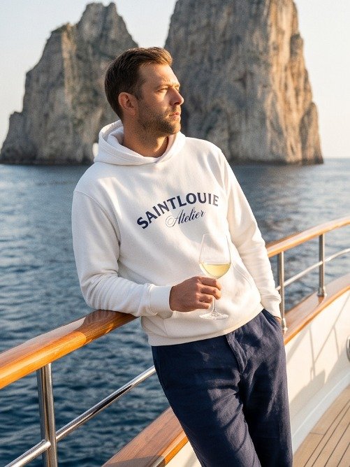 Saint Louie Atelier, Printed Arched Logo Hoodie product image (2)